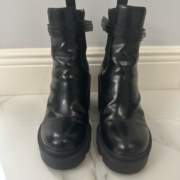 GUCCI Logo Trip Booties Size 38 - Picture 7 of 9